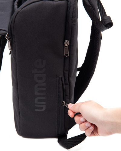 Mochila Matera + Mate Acero Inoxidable Un Mate - Negro