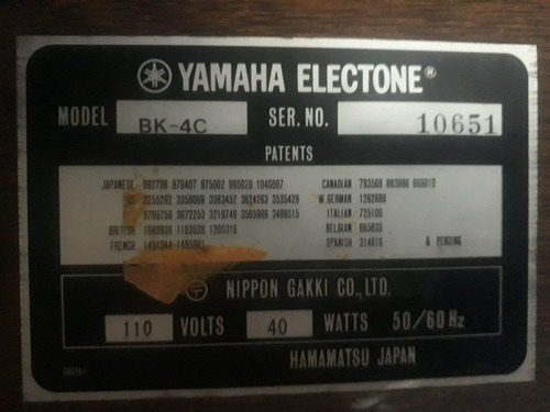 Imagen 3 de 3 de Organo Yamaha