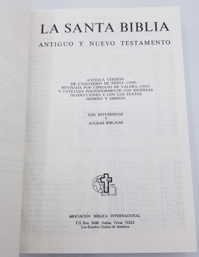 Imagen 3 de 10 de Biblia Antigua Version Valera 1602 Rustica Negro Letra Grand