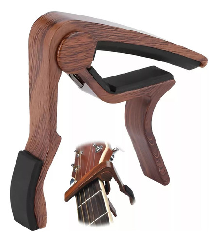 Capo Guitarra Acustica Capotraste Cejillo Guitarra Electrica Color Madera