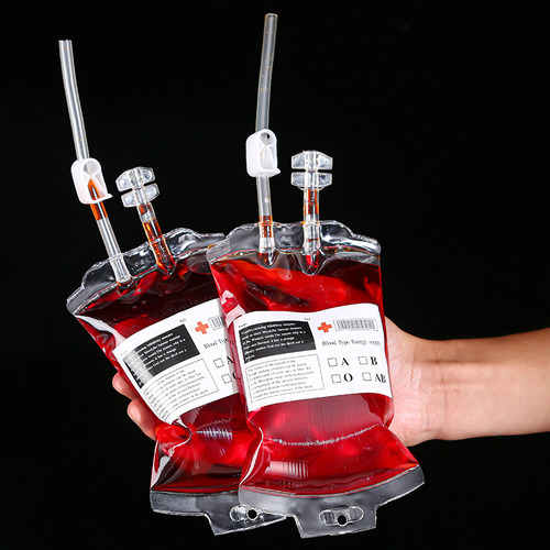 Set De 10 Bolsas De Sangre Falsas Para Fiesta De Halloween