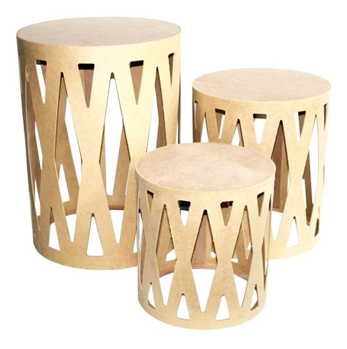 Trio Mesa Cilindro Treliça Decoração Festa Mini Table P M G