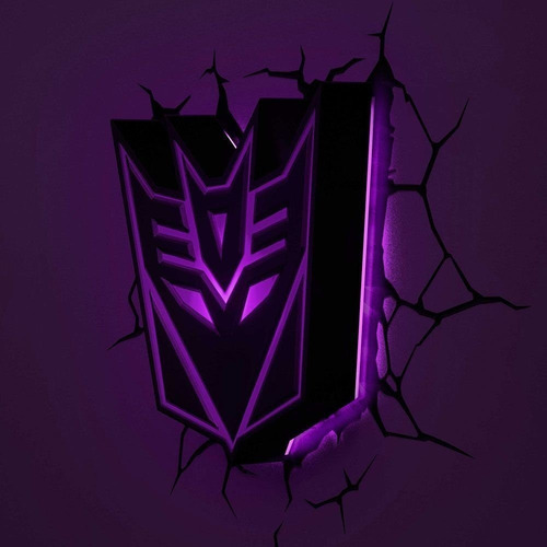 Luminária 3d Light Fx Transformers Escudo Decepticon