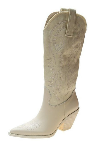 Botas Vaqueras Altas De Punta Retro Para Mujer