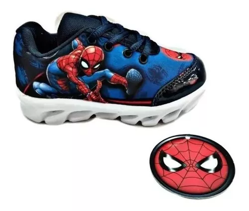 Zapatillas Niños Hombre Araña Spiderman Luces Marvel