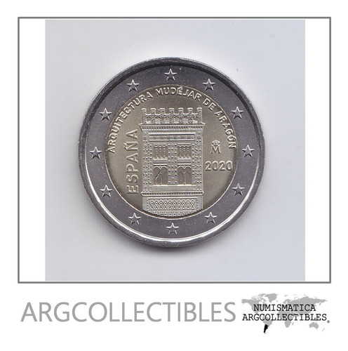 España Moneda 2 Euros Bimetalica 2020 Mudejar De Aragon Unc