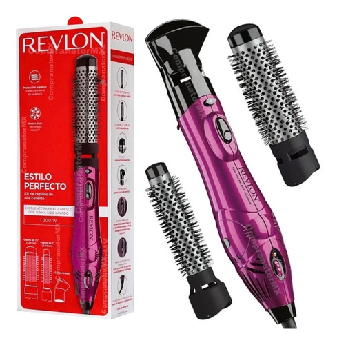 Cepillo Secadora Aire Caliente Revlon Titanio Volumen Iones