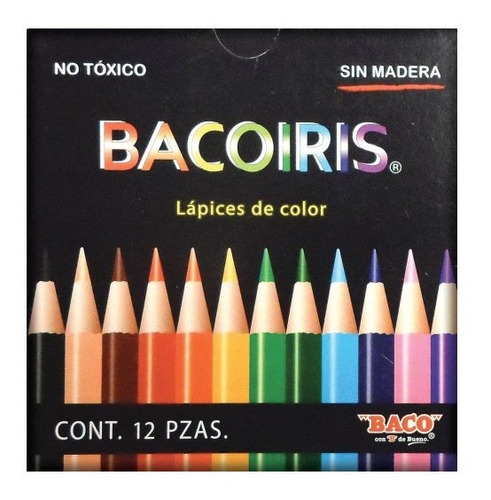 Colores Baco Bacoiris Lp002 Cortos Caja C/12 Pzas 3.3mm /vc