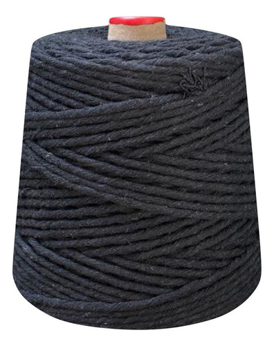 Barbante Macramê Cordão Grosso 24 Fios 1 Kg Colorido Cor Preto