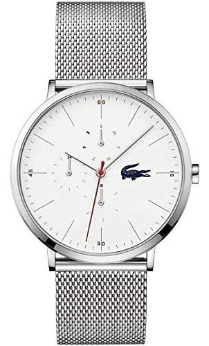 Lacoste Reloj De Cuarzo Con Correa De Acero Inoxidable,