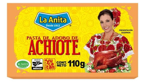 Achiote Pasta Condimentada La Anita 1pza De 110 Grs