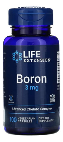 Boron 3 Mg 100 Caps Life Extension Boro Cuida Tus Huesos Inm Sabor Neutro