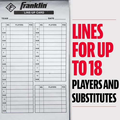 Franklin Sports Béisbol/softball Line Up Tarjetas