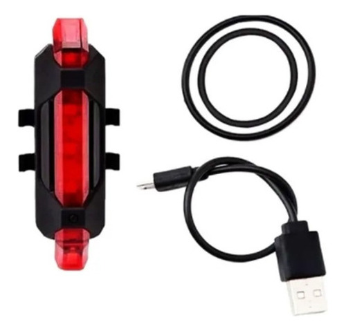 Lanterna Farol Traseira Luz Led Sinalizador Bicicleta Usb