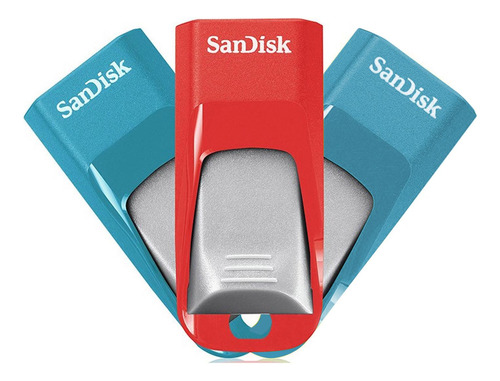 3 Pack Memoria Usb Sandisk Cruzer Edge 16gb Usb 2.0 Colores