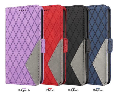 B Funda De Piel Tipo Cartera Magnética Con Ranura For