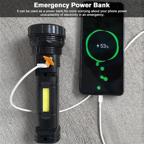 Linterna De Mano Con Energía Solar Linterna Recargable Foco