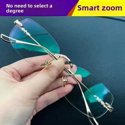 Gafas De Lectura Smart Zoom 100-700 Grados De Resina Dorada