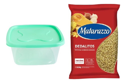 Fideo Dedalito Matarazzo Táper Rectangular Colores Vario