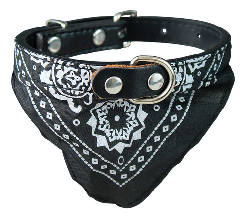 Collar Para Perro Gato Pañuelo Paliacate Tamaños Er Color Negro Tamaño Del Collar Mediana Er-1.5