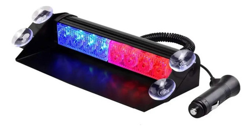 Baliza Led Parabrisas Autos Roja Azul/blanca 12volts Potente