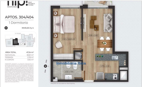 Imagen 7 de 15 de Cordón Sur Proyecto 1 Dormitorio Desde U$d 124.500