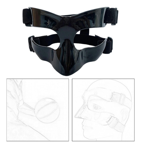 Máscara De Baloncesto Durable Face Nose Guard Para Fútbol