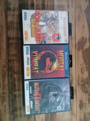 Lote 3 Jogos Master System Nas Caixas Com Manual Leia