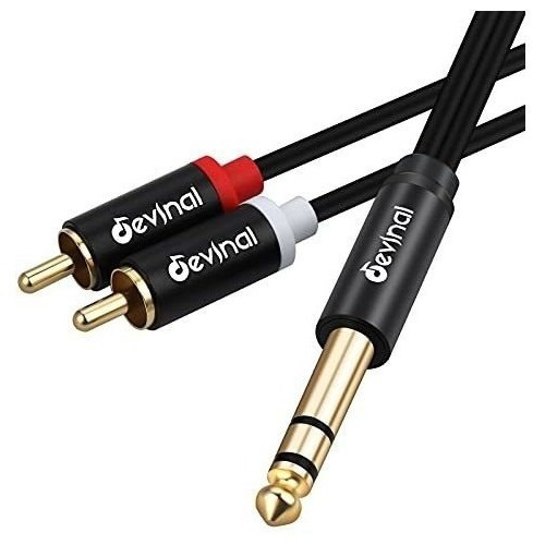 Devinal 1/4 Pulgadas Trs A Rca Y Splitter Cable, 0.250 in Es