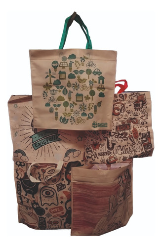 Pack Bolsas De Friselina Tela Fantasia Medida 45x40x10