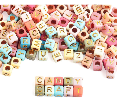 Letras Cubo 6x6mm Combinado Trendy 160u X25g