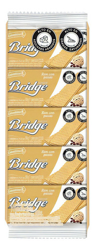 Galletas Wafer Bridge Ron&pasas