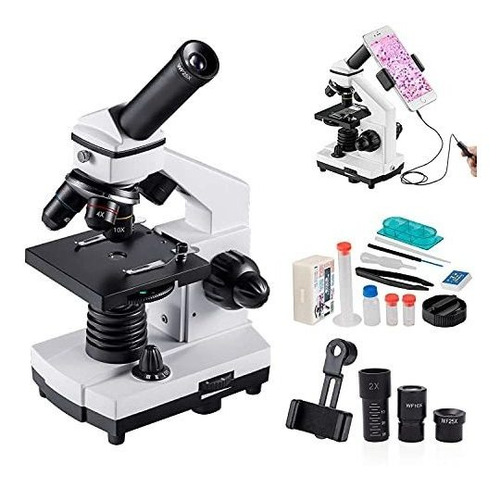 Microscopio Para Estudiantes Niños, Aumento De 100-2000x Po