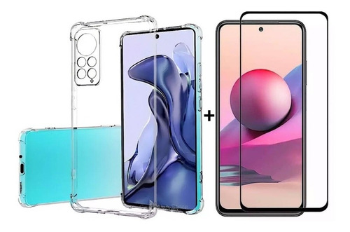 Carcasa Transparente Para Xiaomi Note 11s 4g + Lámina