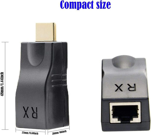 Adaptador Extensor Hdmi A Ethernet Rj45 Cat 5e/6e