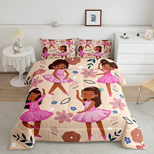 Juego De Ropa De Cama De Princesa Del Ballet Niñas, Co...