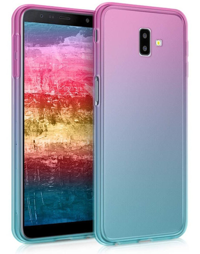 Funda Para Samsung Galaxy J6 Plus (color Rosa/celeste)