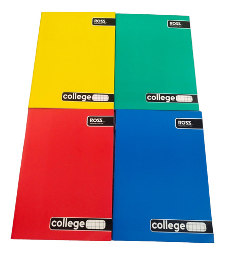 Pack X10 Cuadernos Regulares De Colores 80 Hojas