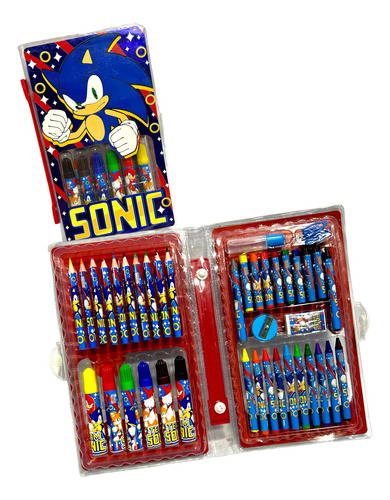 Set De Arte Sonic The Hedghog + Completo + Oficiales Y Unico