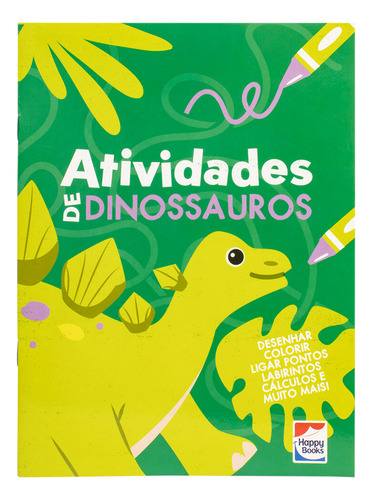 Libro Atividades De Dinossauros: Verde De Little Pearl Books