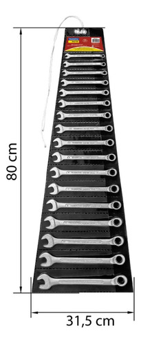 Llave combinada Tramontina 17 piezas-Made In Brazil