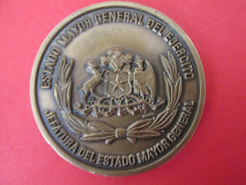 Medalla Estado Mayor Gral Ejercito De Chile Año 1980 Escasa