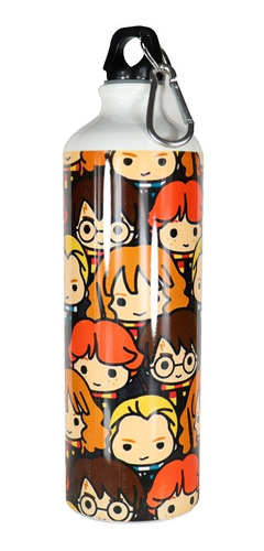 Termo Metálico Harry Potter Amigos Gryffindor Plata O Blanco