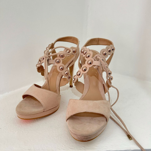 Zapatilla Abierta Prada  Beige Para Dama