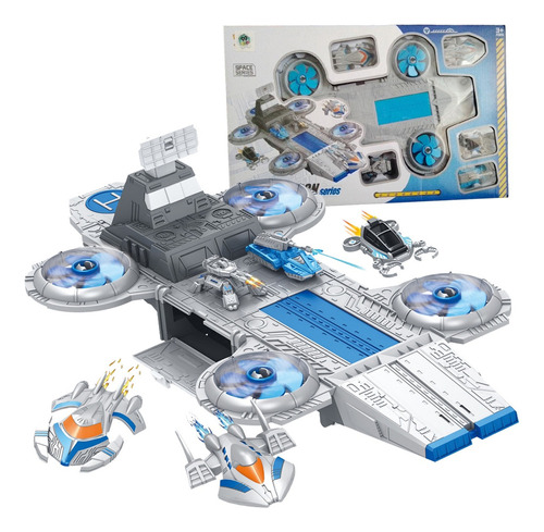 Brinquedo Nave Espacial Espaçonave Vingadores Shield Avião Cor Azul