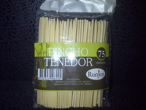 Pinchos Brochetas Tenedor Madera Runjoy Asia 3690 0.77 Xavi