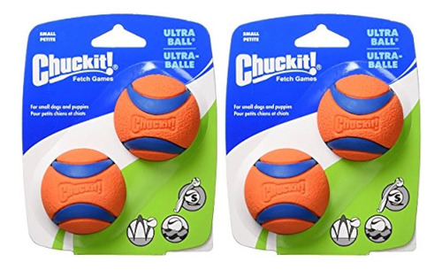 Petmate 17020 2  Pequeño Chuckit Naranja! Bola Ultra 2 Paque