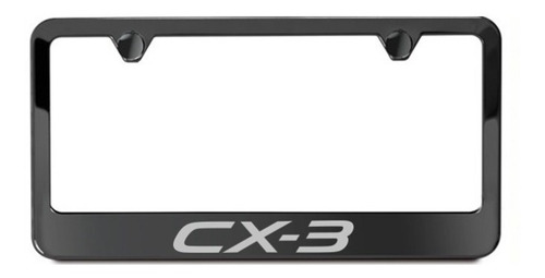 Portaplacas Para Mazda Cx-3 Acero Inox Negro Costo Por 1 Und