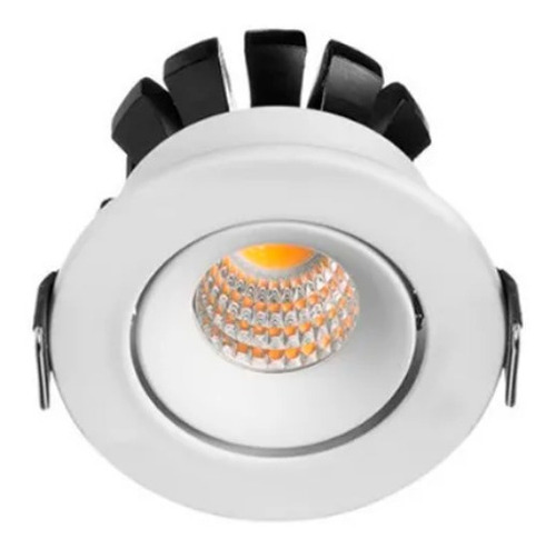 Mini Spot Embutir Redondo Blanco Led 3w Calido Movil Bach R