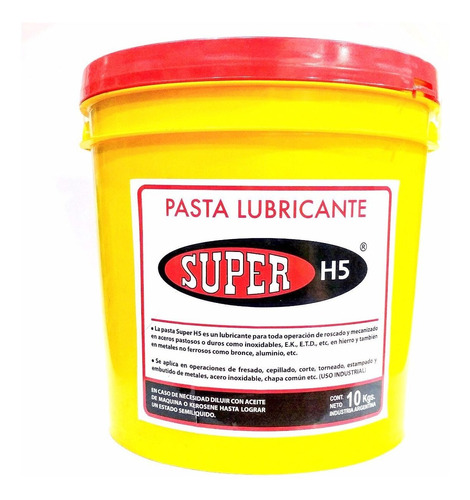 Pasta Lubricante Super H5 Para Mecanizado Y Roscado 10 Kg